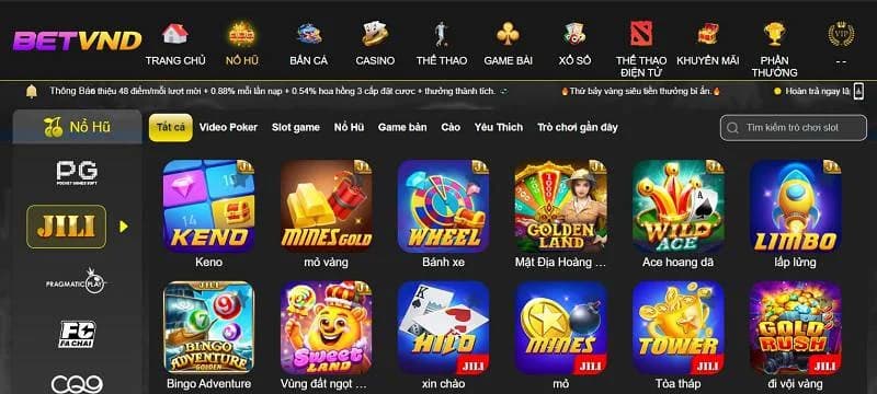 Kho game casino sôi động tại nhà cái betvnd